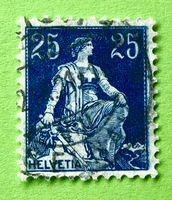  Nr.109 Sitzende Helvetia mit Schwert GESTEMPELT    