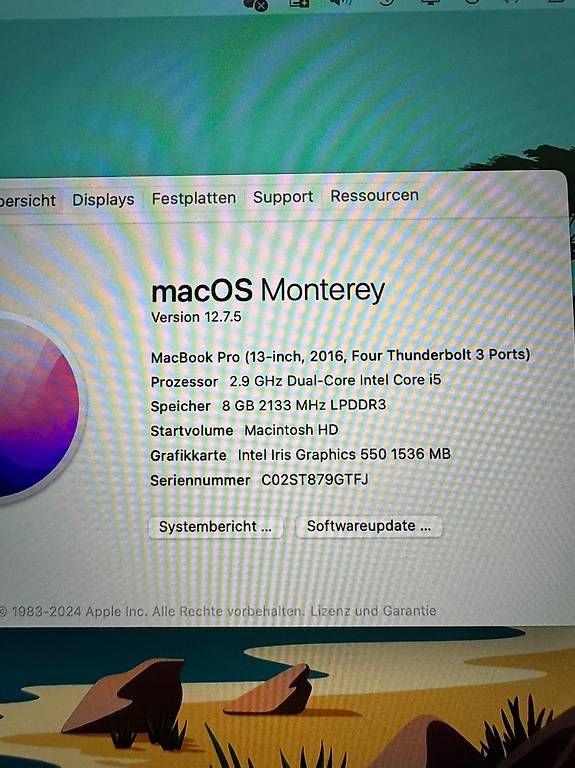 Notebook: MacBook Pro 13" (2016) Mit Originalverpackun – Usato da Affoltern am Albis venduto da Mustermanm 3