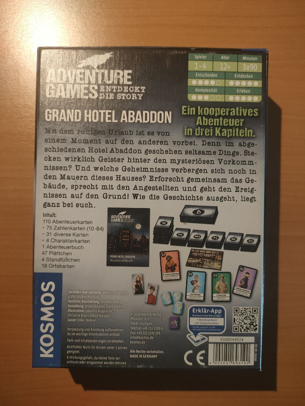 Kosmos Giochi: Adventure Games: Grand Hotel Abaddon – Usato da Zürich venduto da choesi 1