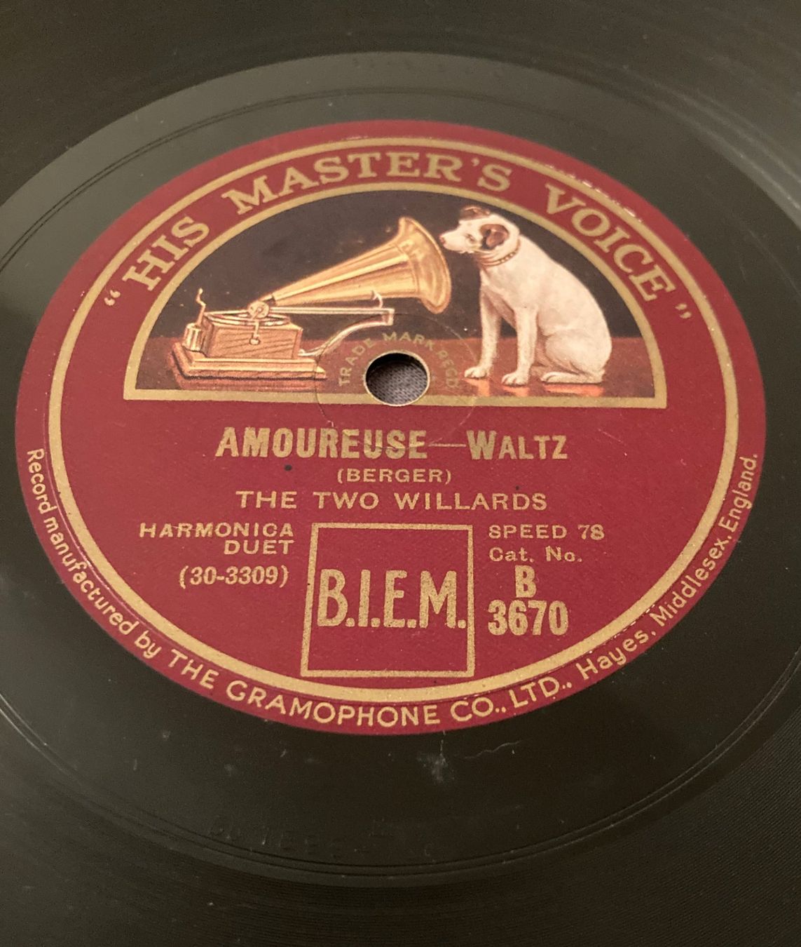 Schallplatten: The Two Willards - Schellack - 10“-78RPM – Gebraucht aus Stans von canberra04 1