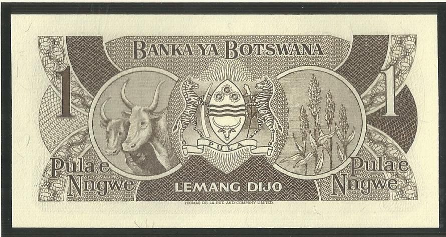 ** BANKNOTE 1 PULA BOTSWANA 1982 BANKFRISCH ** Kaufen auf Ricardo