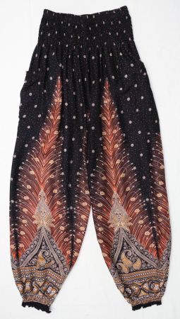 Pumphose bequeme Pluderhose Festival Hose aus Viskose