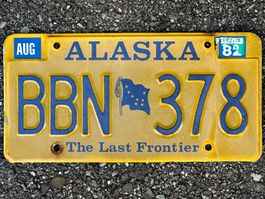 Alte Autonummer Amerika Alaska 1982