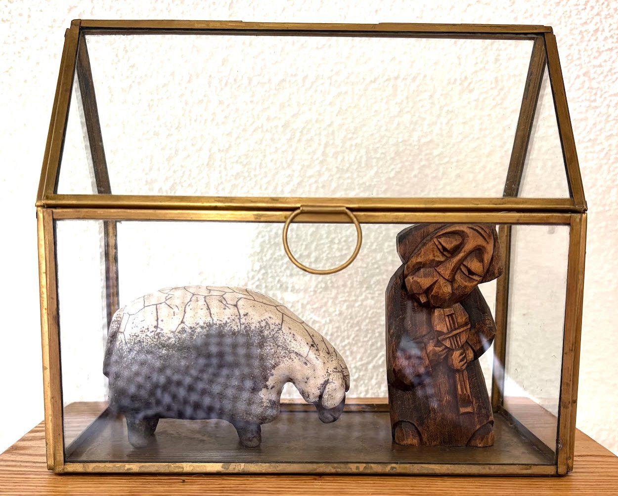 Toutes les décorations: Schaf, Geiger und kleines Gewächshaus – D'occasion à Baar par annasorbian