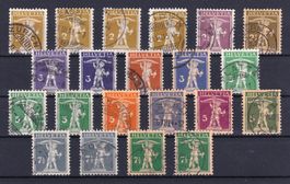 1909/33, Tellknabe mit Armbrust, gest. Serie, SBK 65.-