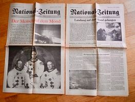 National-Zeitung 69 Mondlandung Apollo 11 morgen & abend