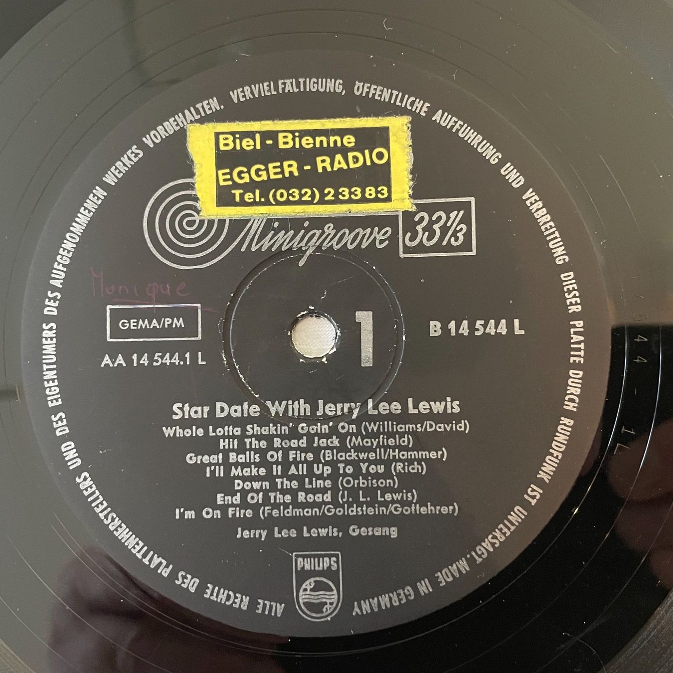 Schallplatten: Jerry Lee Lewis / Star - Date With Jerry Lee Lewis – Gebraucht aus Zürich von fehlton 3
