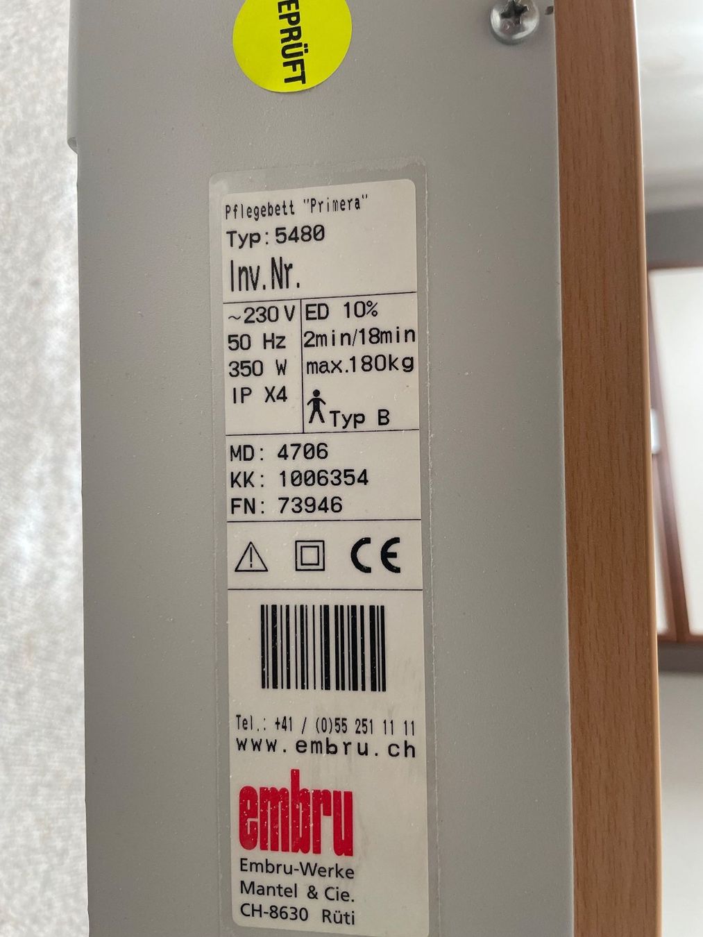 Embru Letti: Elektrisches Pflegebett / Senioren Bett - Top Zustand! – Usato da Bubikon venduto da lontalk 5