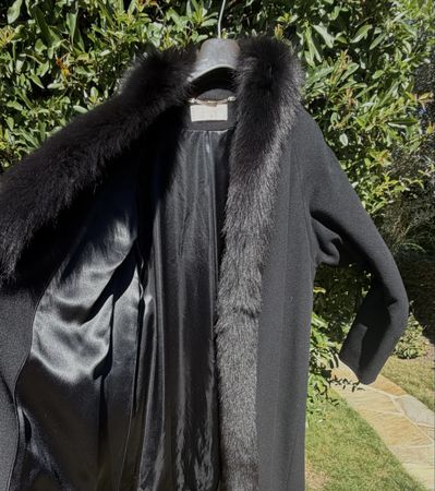 Magnifique manteau dame noir 40