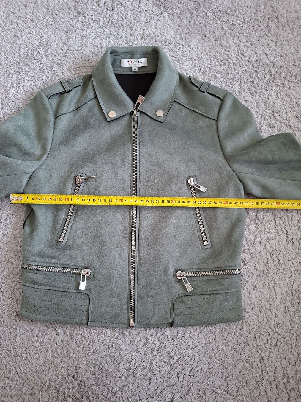 Morgan Jacken: Veste courte Morgan vert aspect daim taille 36  – Gebraucht aus Renens VD von ser_j2fn 1