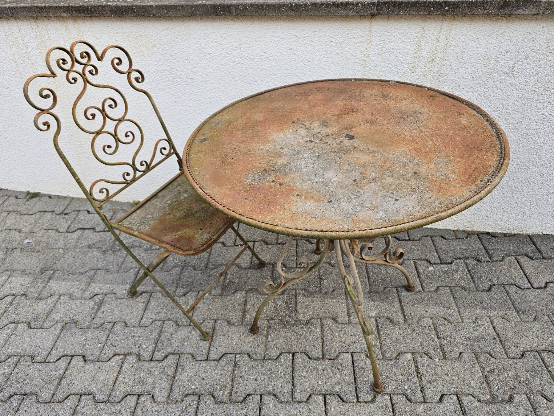 Set di tavolo e panche: Gartentisch und Stuhl Schabby chic – Usato da Villnachern venduto da hasta08 3