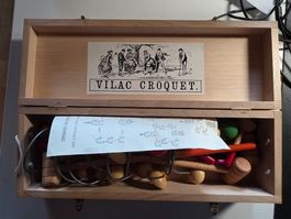 Vintage Vilac Croquet - Salon Indoor Krocket Spiel