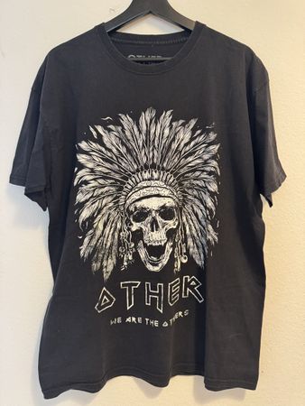 OTHER T-Shirt, Herren, Gr. S(fitted wie L) Schwarz mit Print