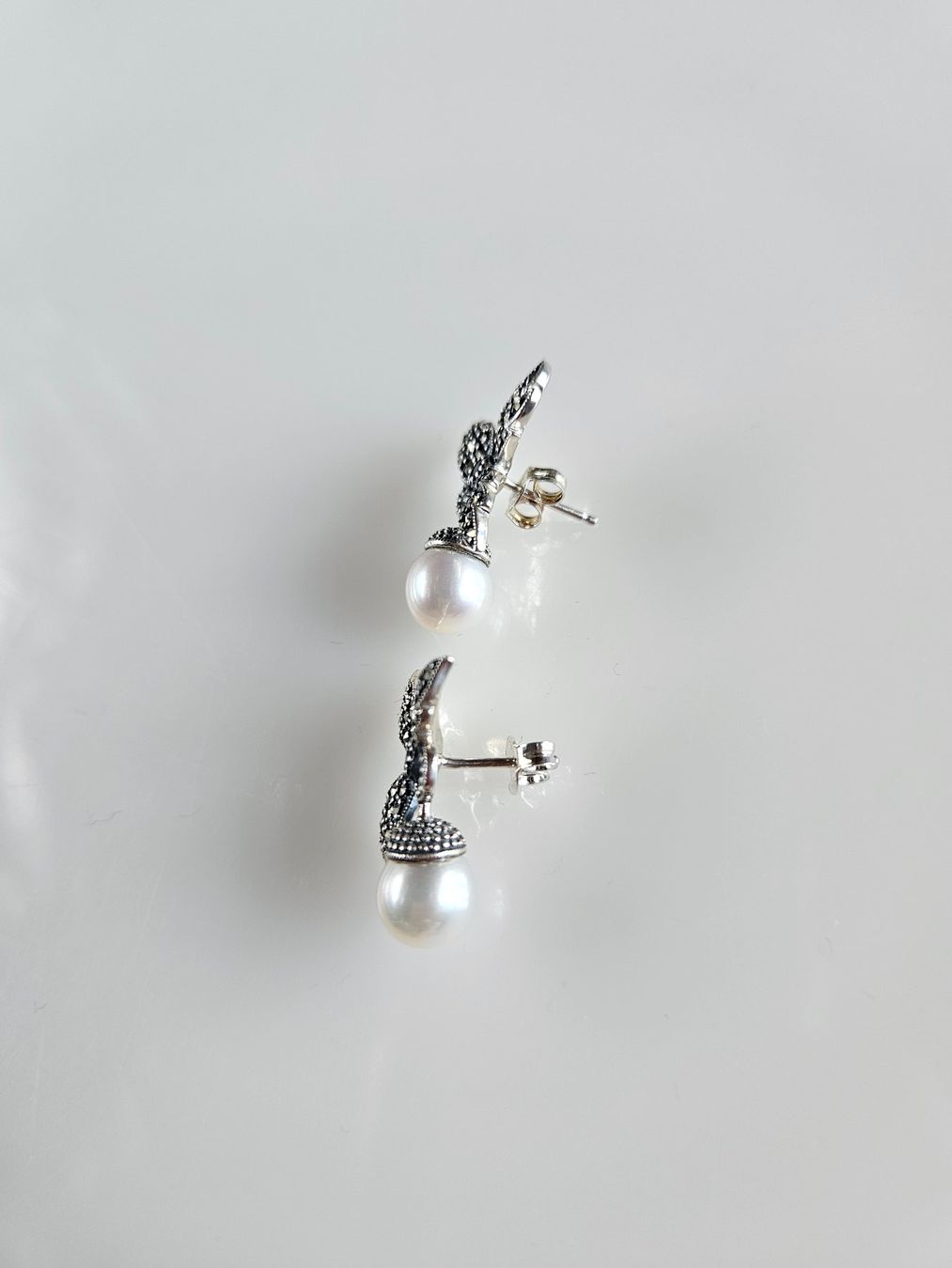 Orecchini pendenti & Orecchini a lobo: Silber Ohrstecker mit natürlicher Perle – Nuovo (secondo la descrizione) da Winterthur venduto da ste_tcx5 2