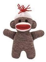 Sock Monkey 17 cm braun