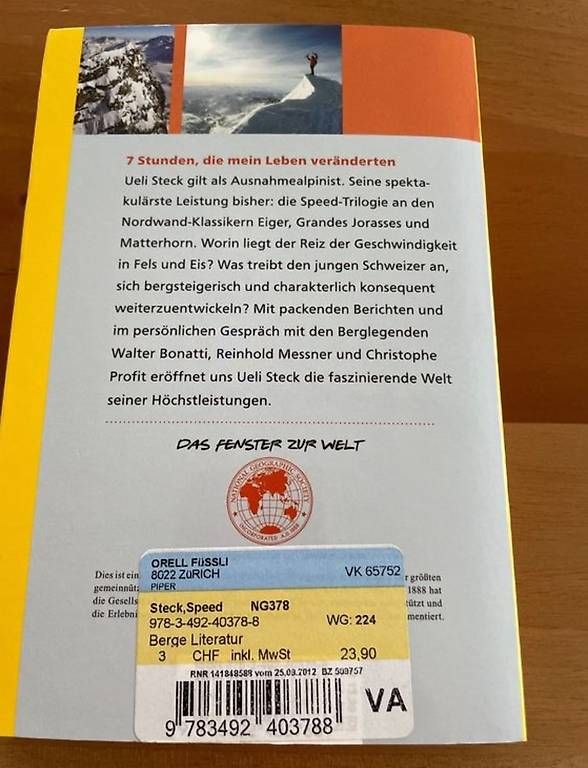 Bücher: Ueli Steck Speed – Gebraucht aus Malters von marmot85 1