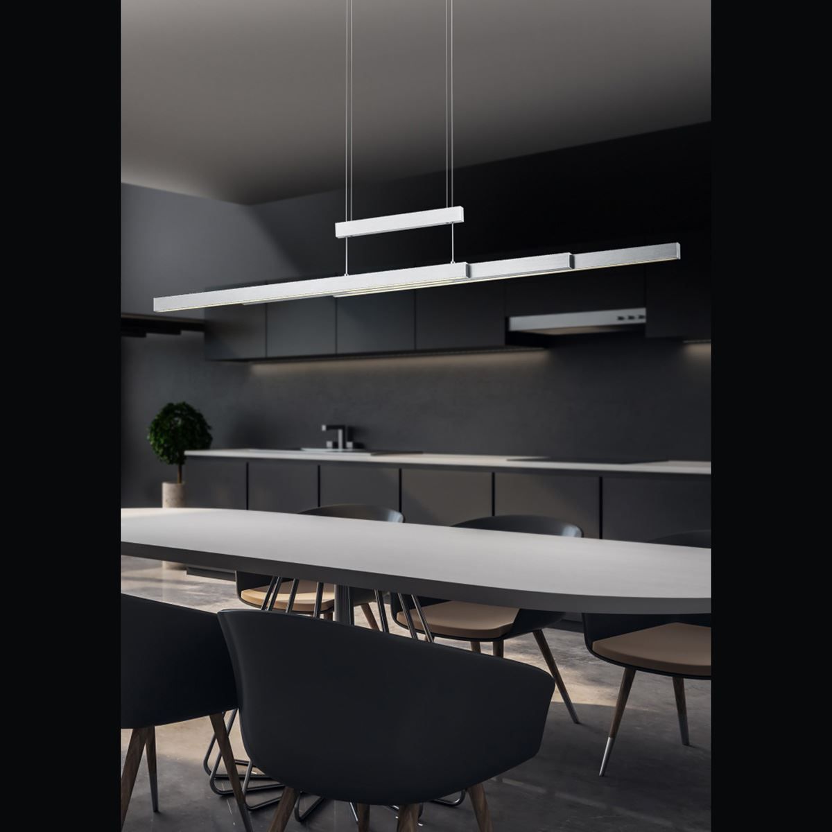 Lampadari & plafoniere: LED Pendelleuchte, Nickel, 150 cm Höhe – Nuovo (secondo la descrizione) da Kreuzlingen venduto da Smart-Light 1