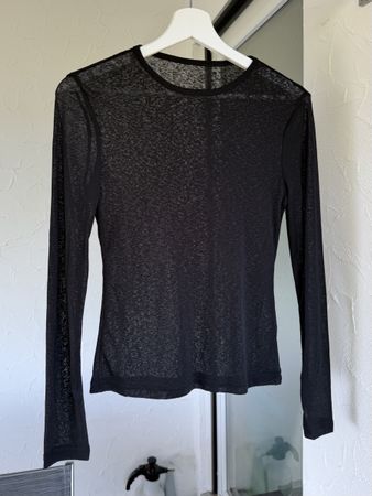 Langarm mesh schwarz