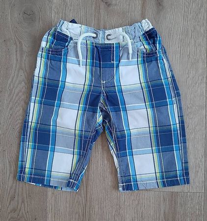 Herzige Knaben-Shorts weiss/blau kariert v. Palomino Gr.116