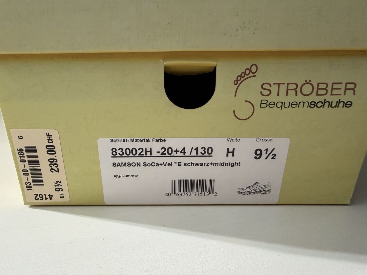 Scarpe da uomo: Chaussures Ströber SAMSON noir 43.5 neuf – Nuovo e nell'imballaggio originale da Brügg BE venduto da Goob 7
