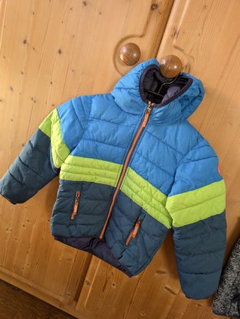 Kinder Steppjacke blau grün mit Kapuze guter Zustand, Killte