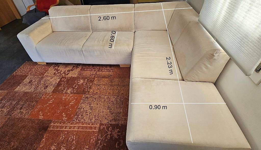 Divani: Sofa, Microfaser creme – Usato da Ibach venduto da Mapallo 4