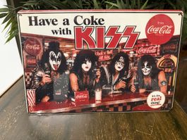 KISS Blechschild US-Werbung, Gene, Paul, Peter & Ace