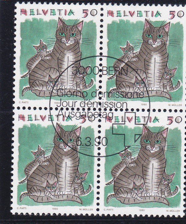 Alle Briefmarken: ET 4er Block Tiere 1990-1995 – Neu (gemäss Beschreibung) aus Schliern b. Köniz von joni20 1