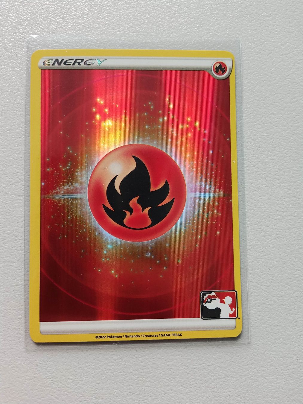Pokémon Sammelbilder & Trading cards: Fire Energy HOLO - Pokemon TCG Prize Pack Stamp – Gebraucht aus Altstätten SG von GGsGameshop