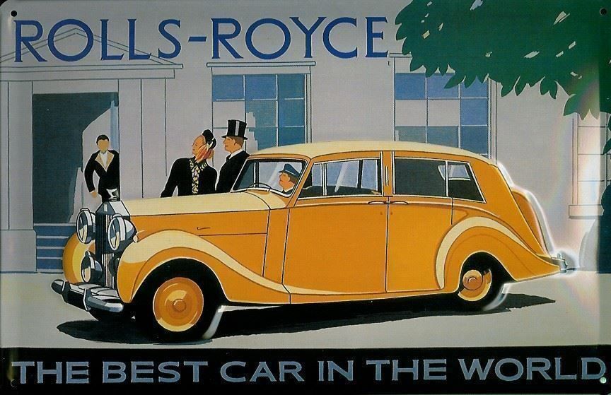 Rolls Royce Insegne: Blechschild 3D-ROLLS ROYCE-THE BEST CAR – Nuovo e nell'imballaggio originale da Rupperswil venduto da big-one-sale
