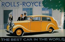 Blechschild 3D-ROLLS ROYCE-THE BEST CAR