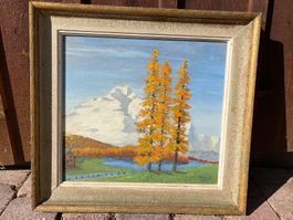 Herbstliche Landschaft signiert Heiniger 1961     (ID M515)