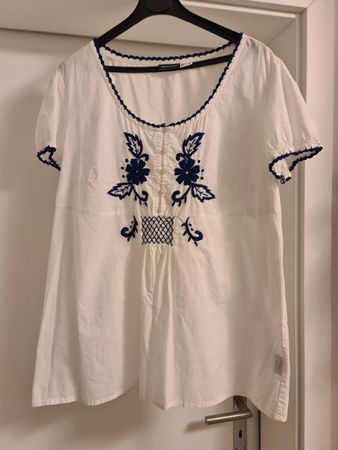 Sommer Bluse Modeszene Gr.46 mit Stickereien, Top!