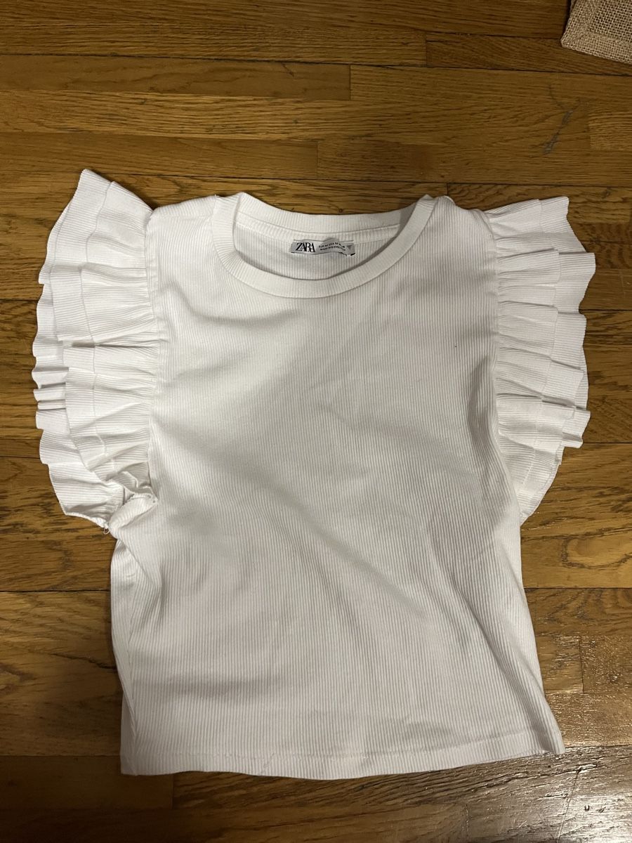 Zara Top: Haut blanc Zara manches courtes taille M – Nuovo (secondo la descrizione) da Genève venduto da Isa_ventes