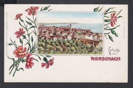 Rorschach   :   alte Litho - Ansichtskarte **