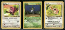 Vintage Pokémon Karte Jungle EN 1999 Lot of 3