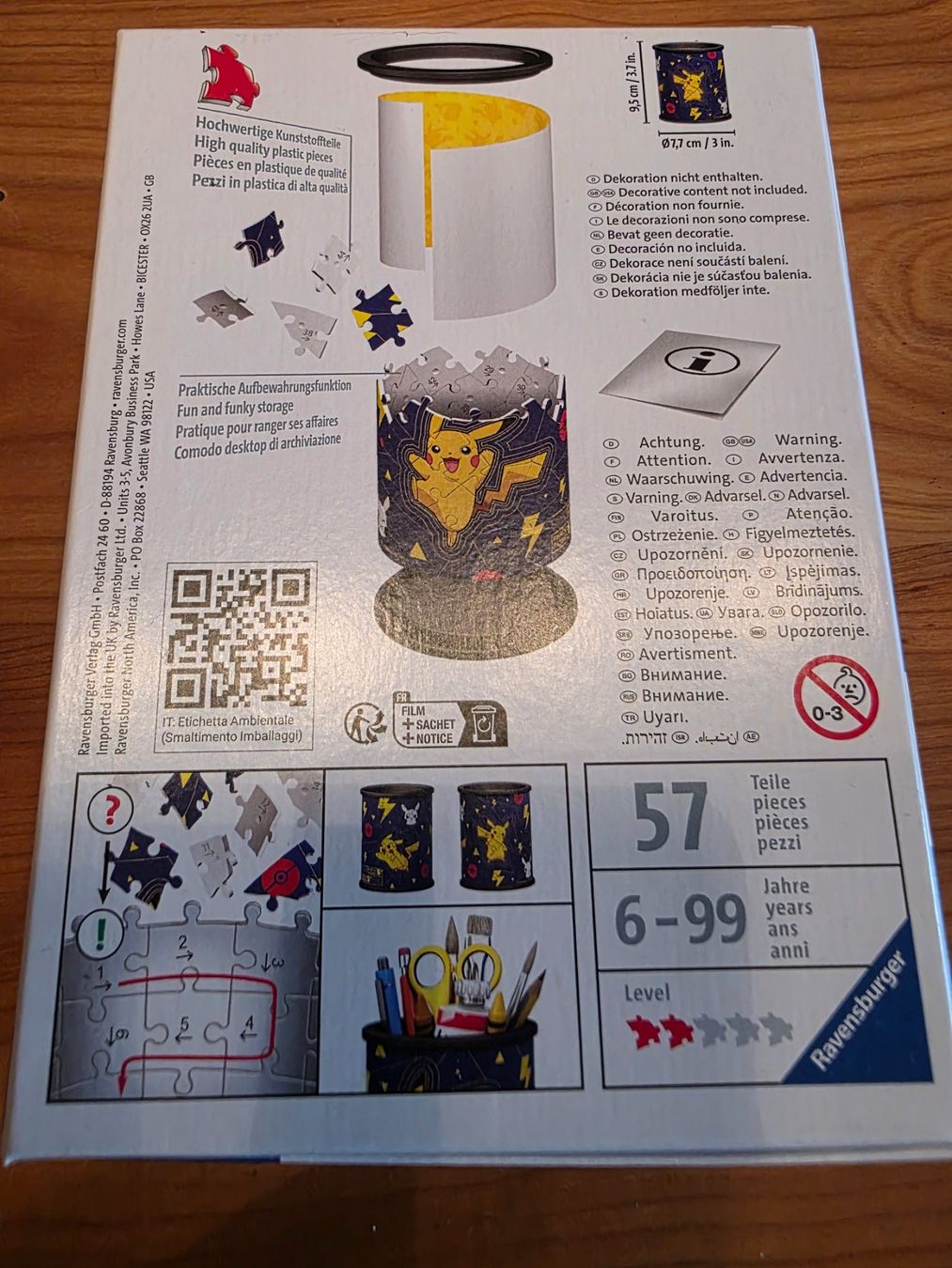 Ravensburger Puzzle: Ravensburger 3D Puzzle Pikachu - Stiftehalter – Usato da Thalheim venduto da silvara01 1