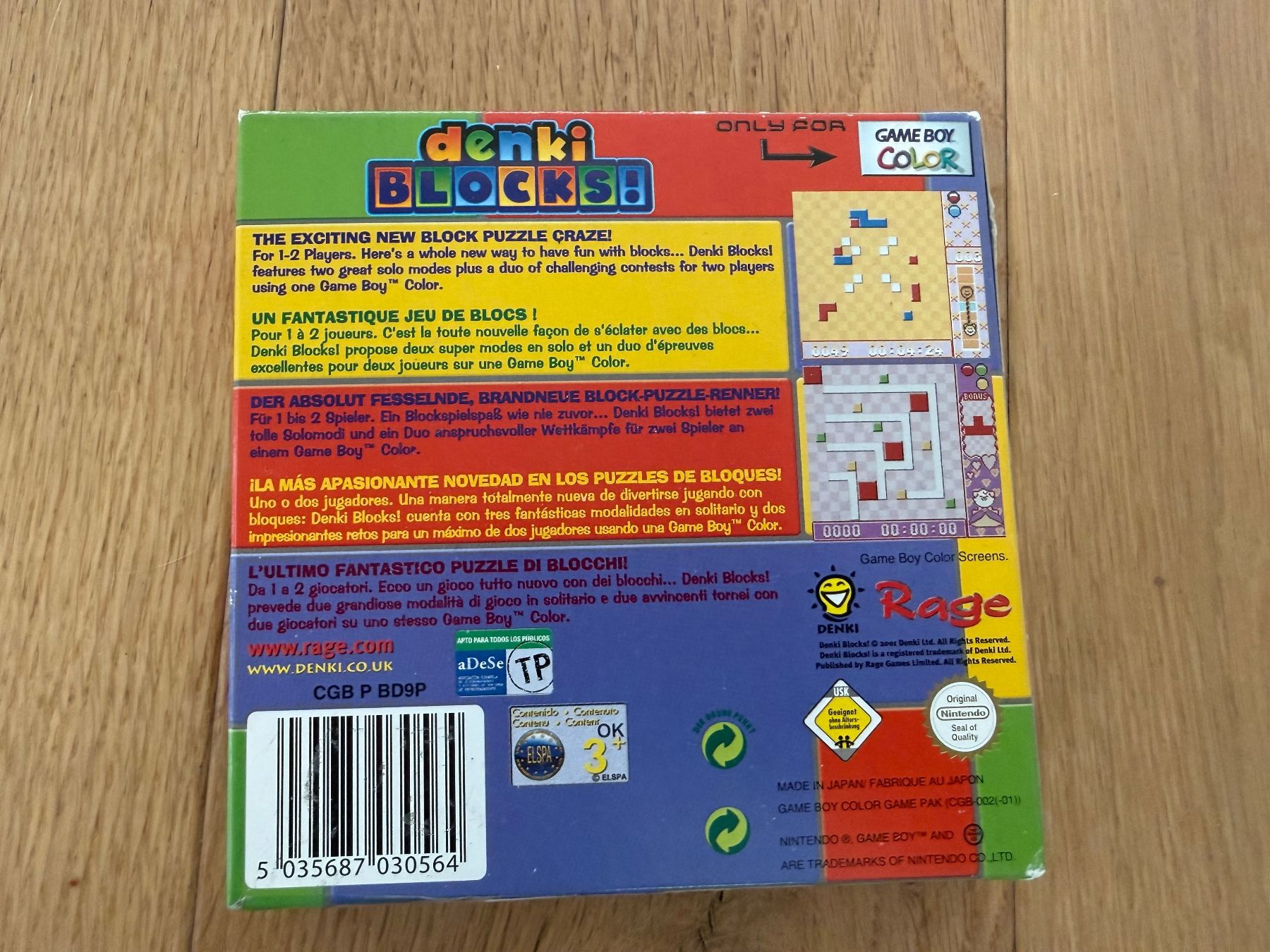 Nintendo Spiele: Nintendo Gameboy Color Denki Blocks OVP – Gebraucht aus Küsnacht ZH von Caterina22 2