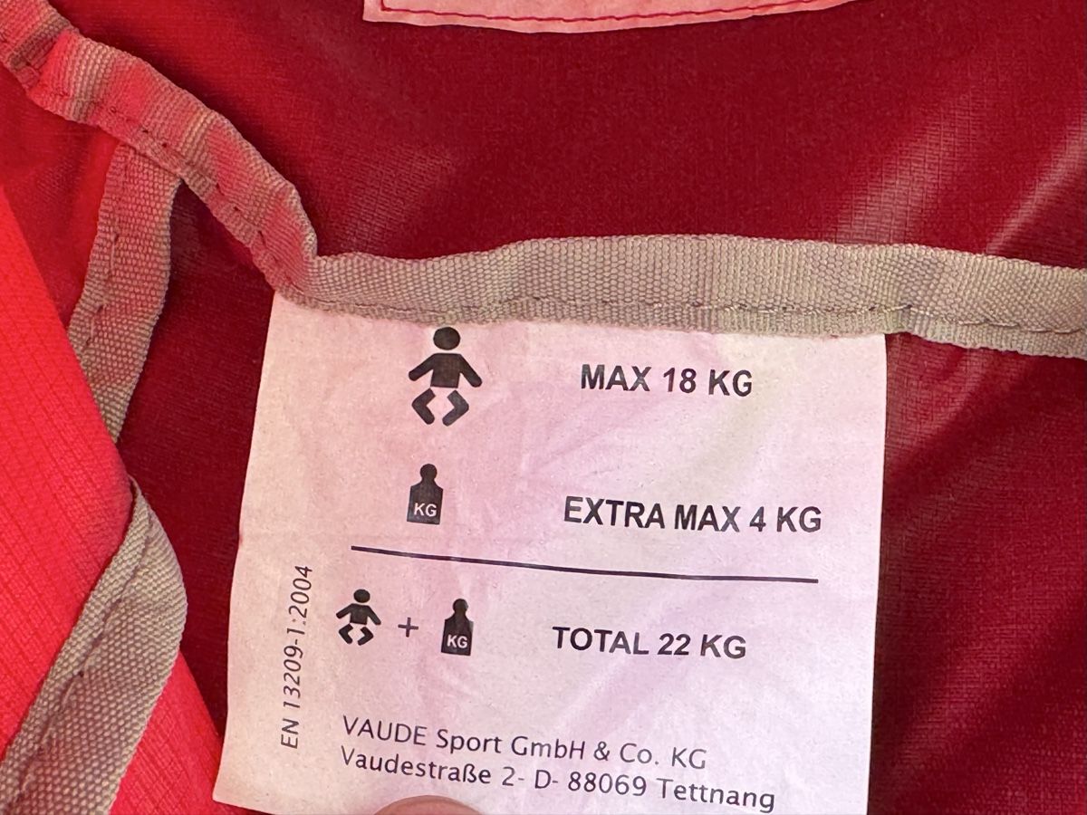 Vaude Marsupi portabebè: Vaude Shuttle Base Kinderrucksack/Kindertrage 20 l – Usato da Hirzel venduto da rfhz 5