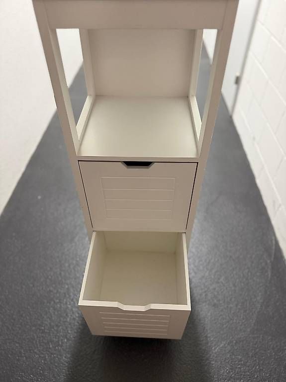 Cassettiere: Weisse Badezimmer-Kommode mit 2 Schubladen – Usato da Seuzach venduto da Cathrine04 2