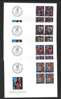 4 FDC Pro Patria 1971 Serie Viererblöcke ET 27.5.1971