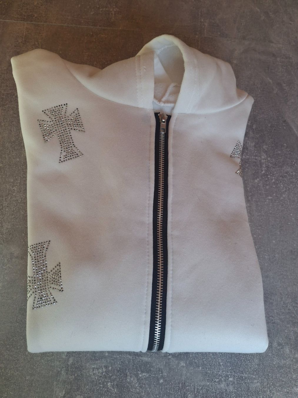Giacche: Veste - jaquette taille L avec capuchon et strass – Usato da Villiers venduto da san_jn5w