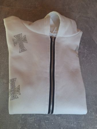 Veste - jaquette taille L avec capuchon et strass