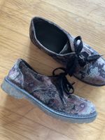 Samt-Schnürschuhe Gr. 39 Plateau Herbstlook 🍂