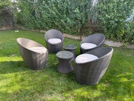Gartenlounge 6-Teilig Rattan