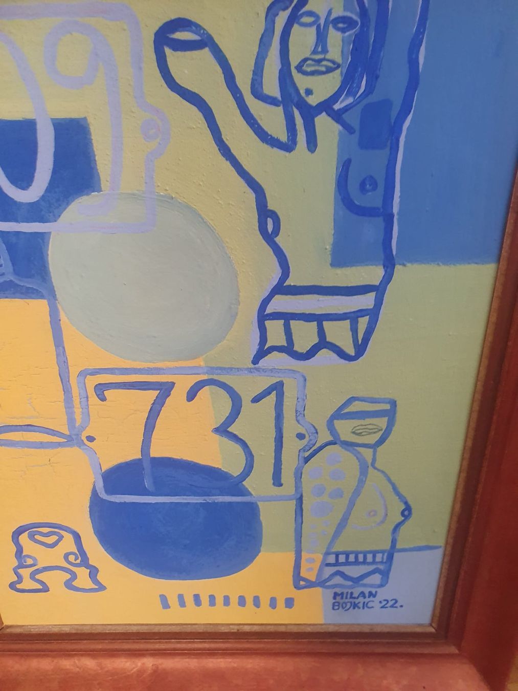 Gemälde: Moderne Kunst Acryl auf Pavatex  48 x 60cm – Gebraucht aus Basel von FirstClass4000 2