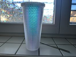 Gobelet réutilisable, brillant et paille en métal