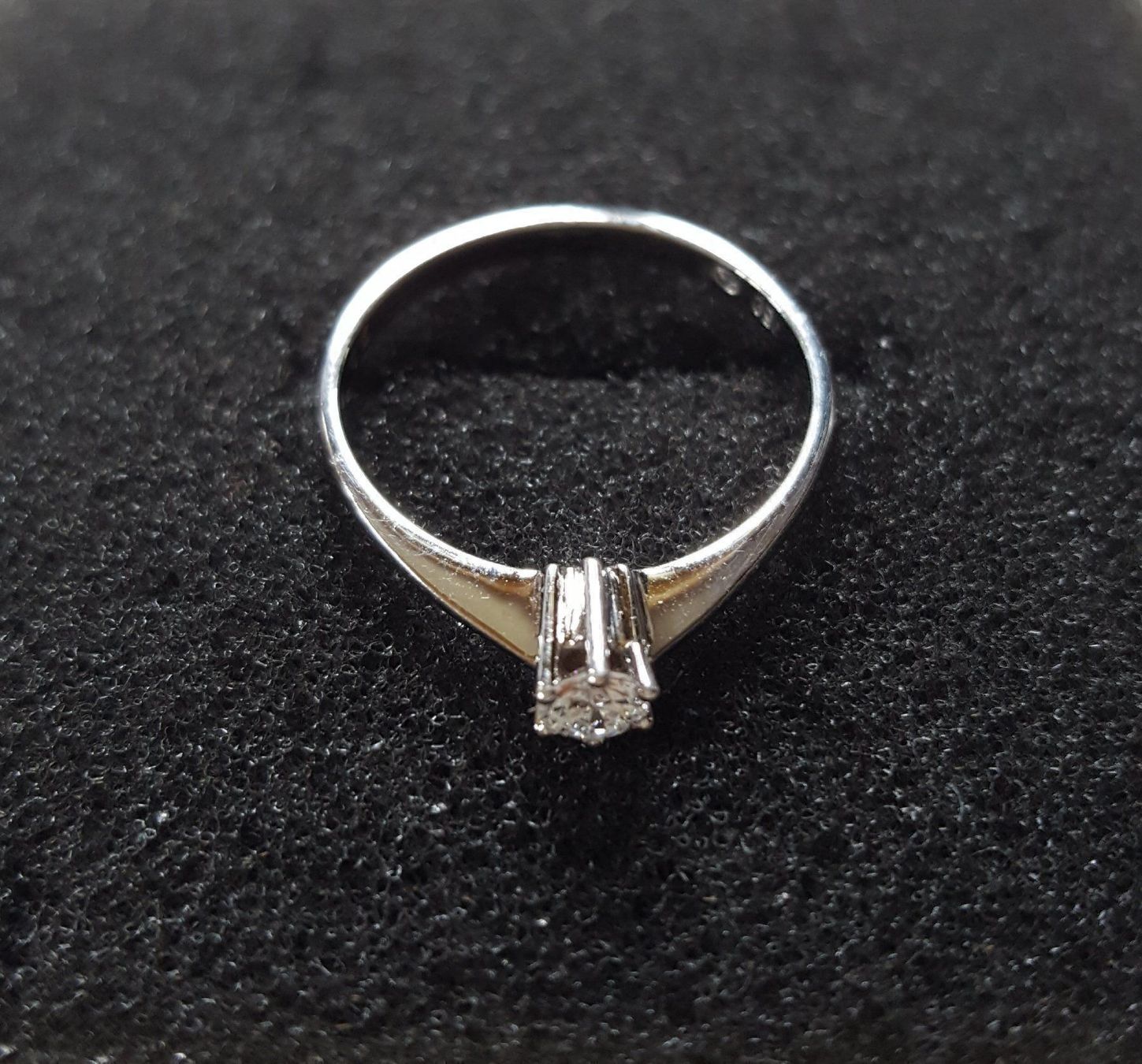 Anelli: 750 Weiss Gold Solitär Ring Mit Brillant – Usato da Wald ZH venduto da Dasilver 7