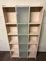 Regal mit Glastüre Holz hell 5 Fächer Breite 62cm
