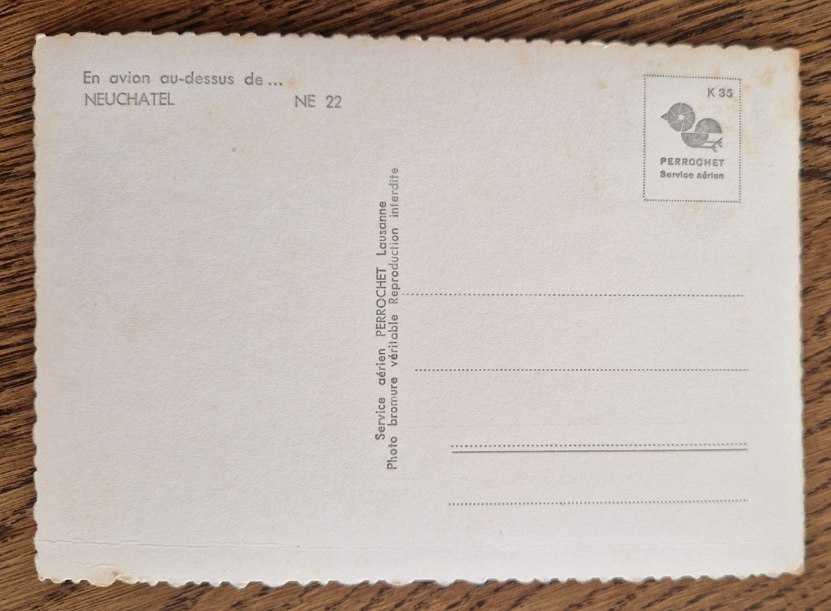 Cartoline postali: En avion au-dessus de Neuchâtel – Usato da Ebikon venduto da Donar50 1